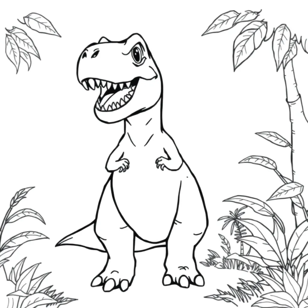 T-Rex coloring page