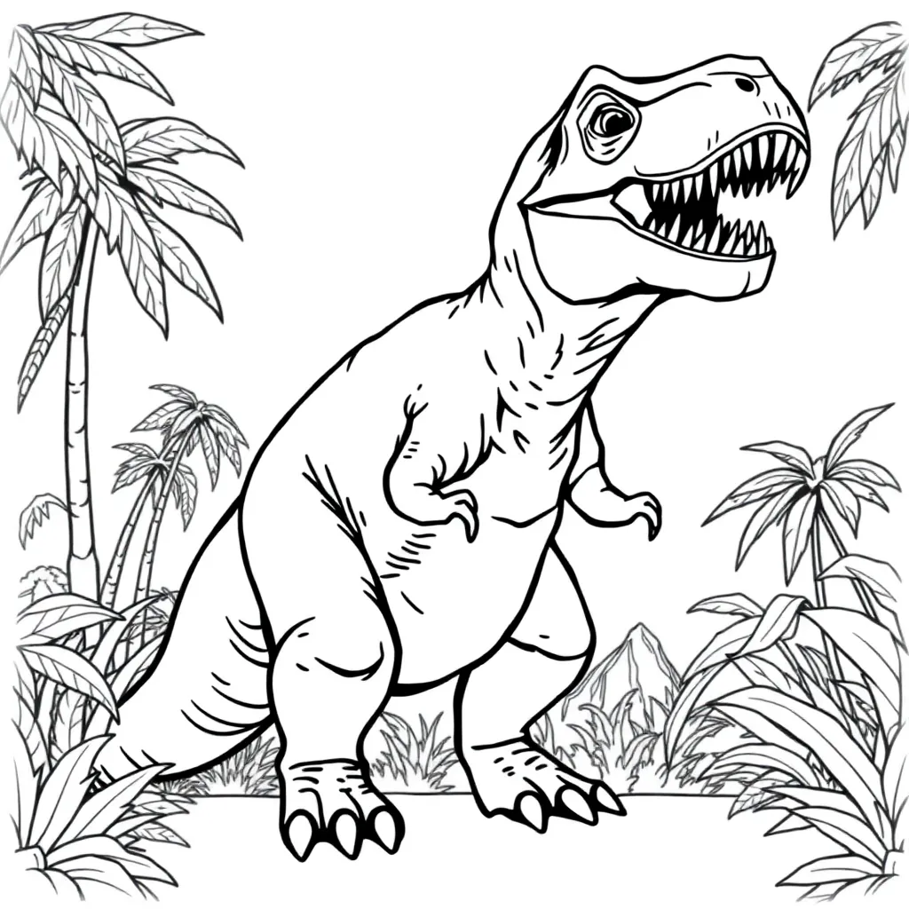 T-Rex coloring page