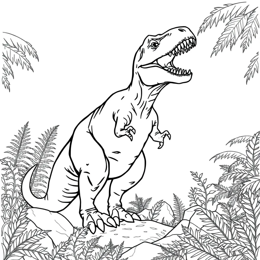 T-Rex coloring page