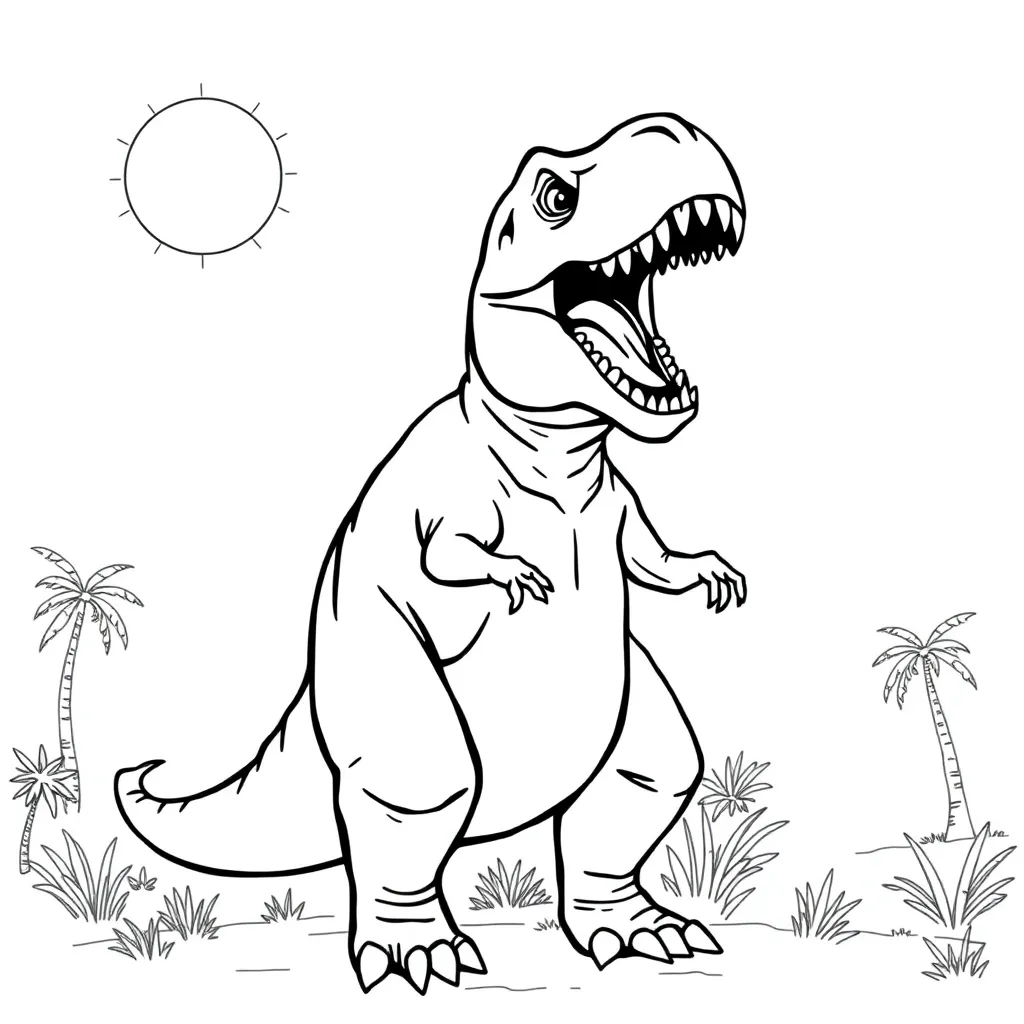 T-Rex coloring page