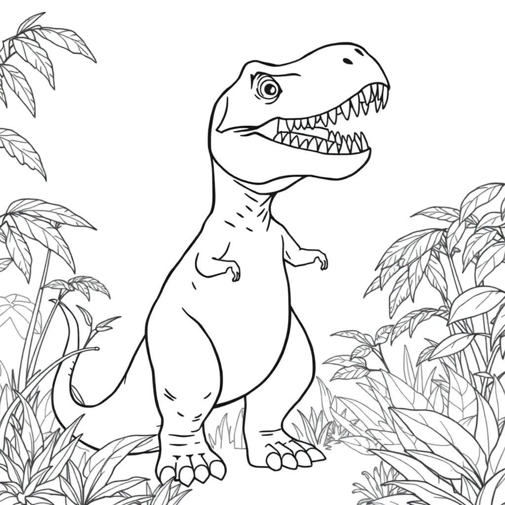 T-Rex coloring page