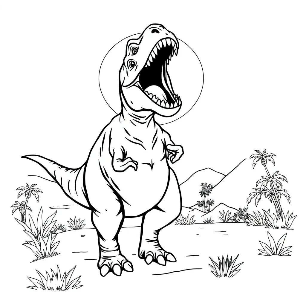 T-Rex coloring page