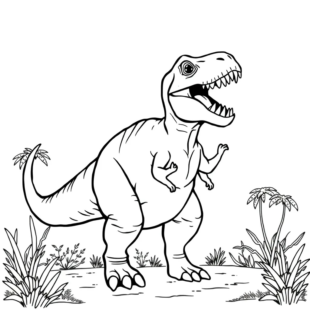 T-Rex coloring page