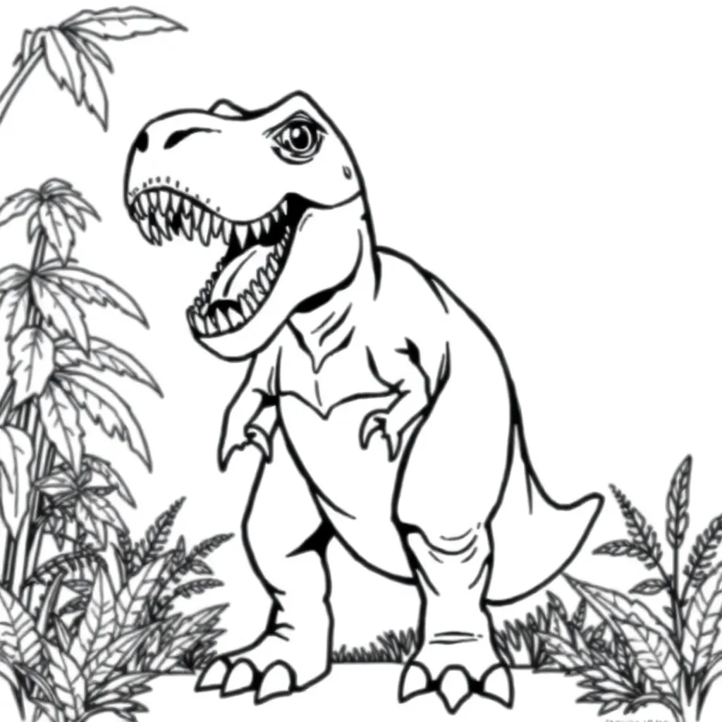 T-Rex coloring page