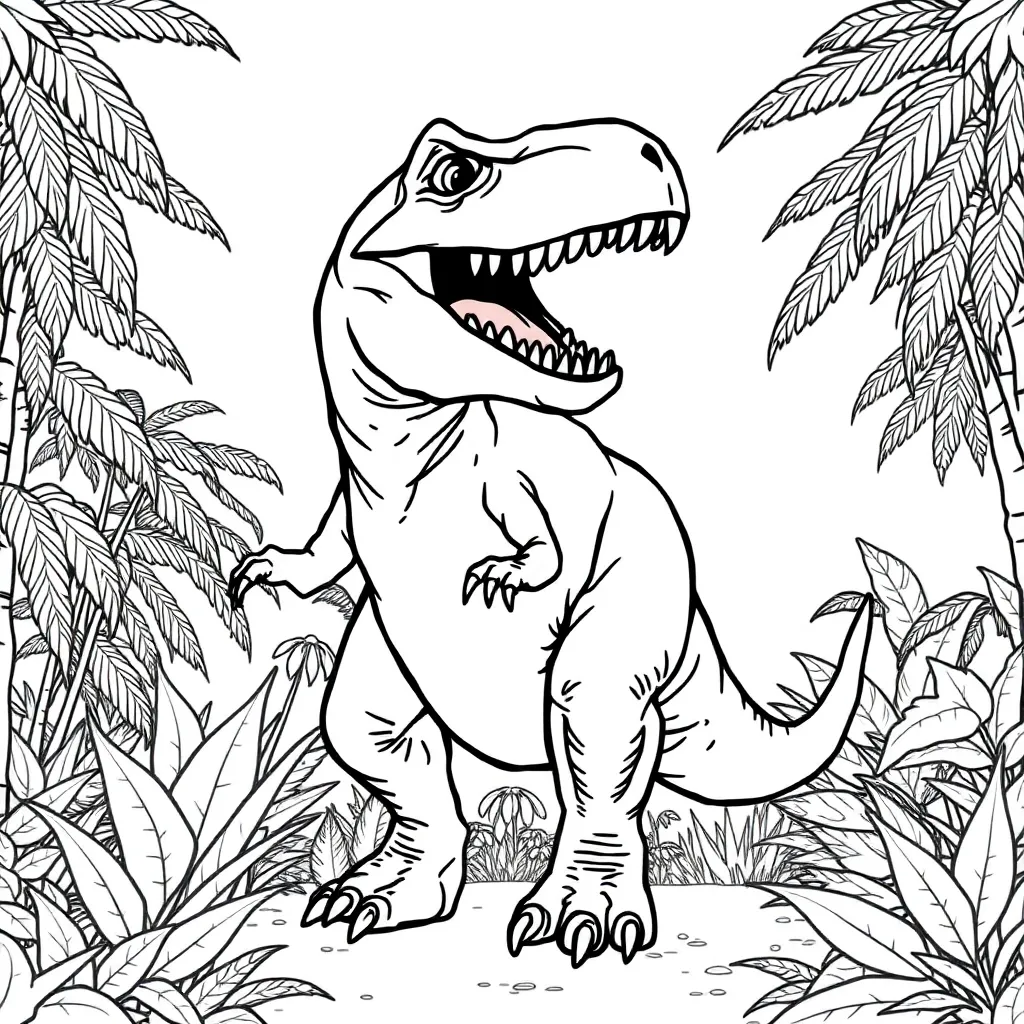 T-Rex coloring page