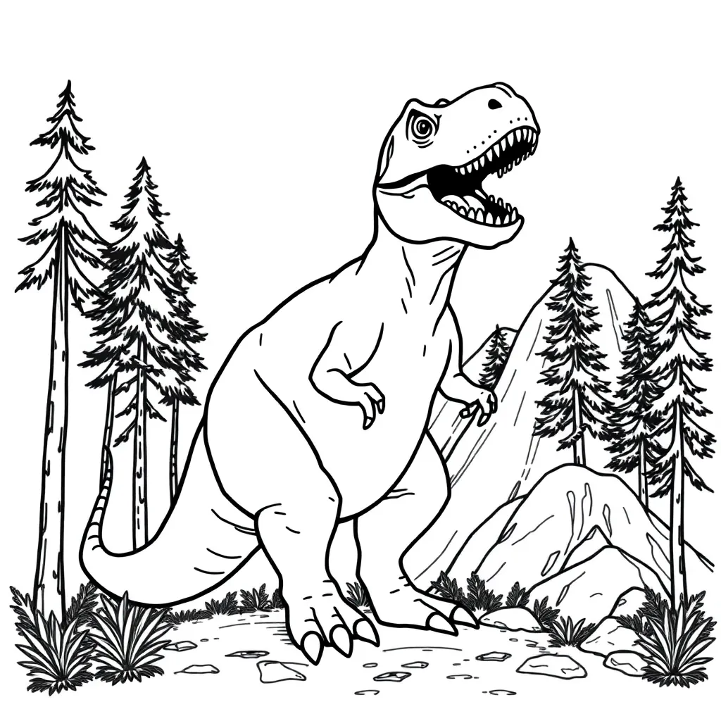 T-Rex coloring page