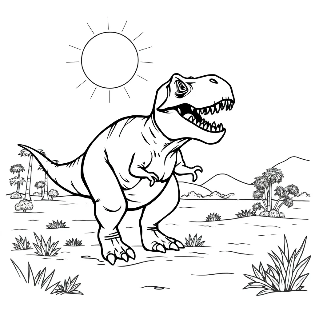 T-Rex coloring page