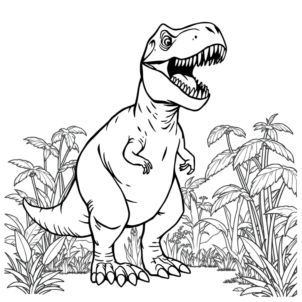 T-Rex coloring page