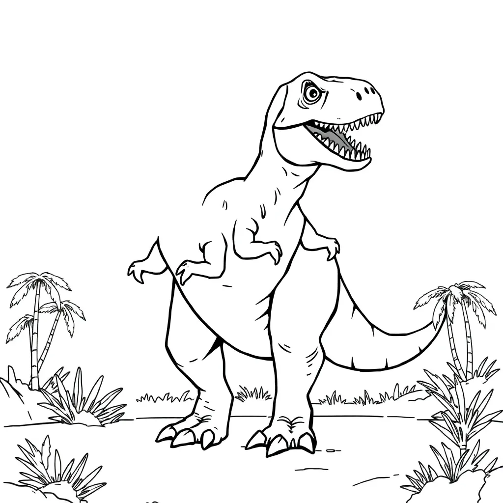 T-Rex coloring page