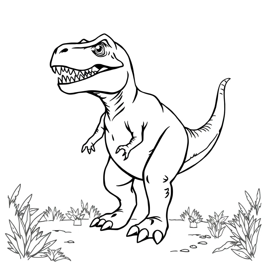 T-Rex coloring page