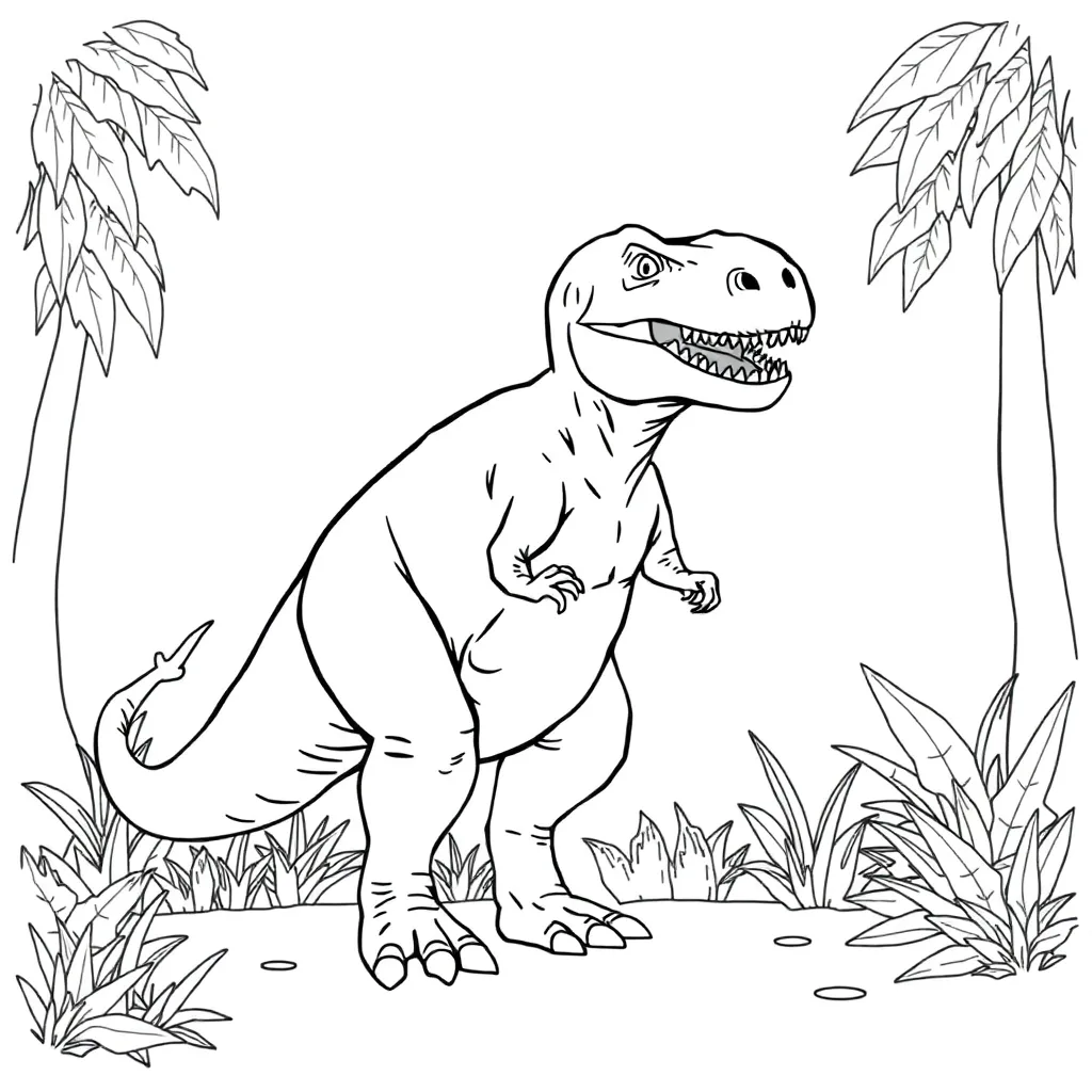 T-Rex coloring page