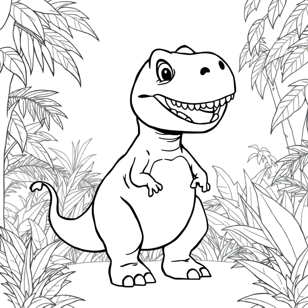 T-Rex coloring page