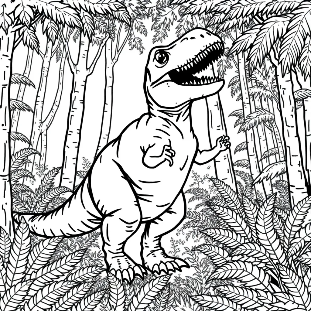 T-Rex coloring page