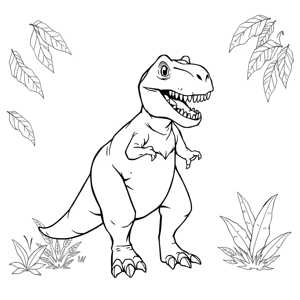 T-Rex coloring page