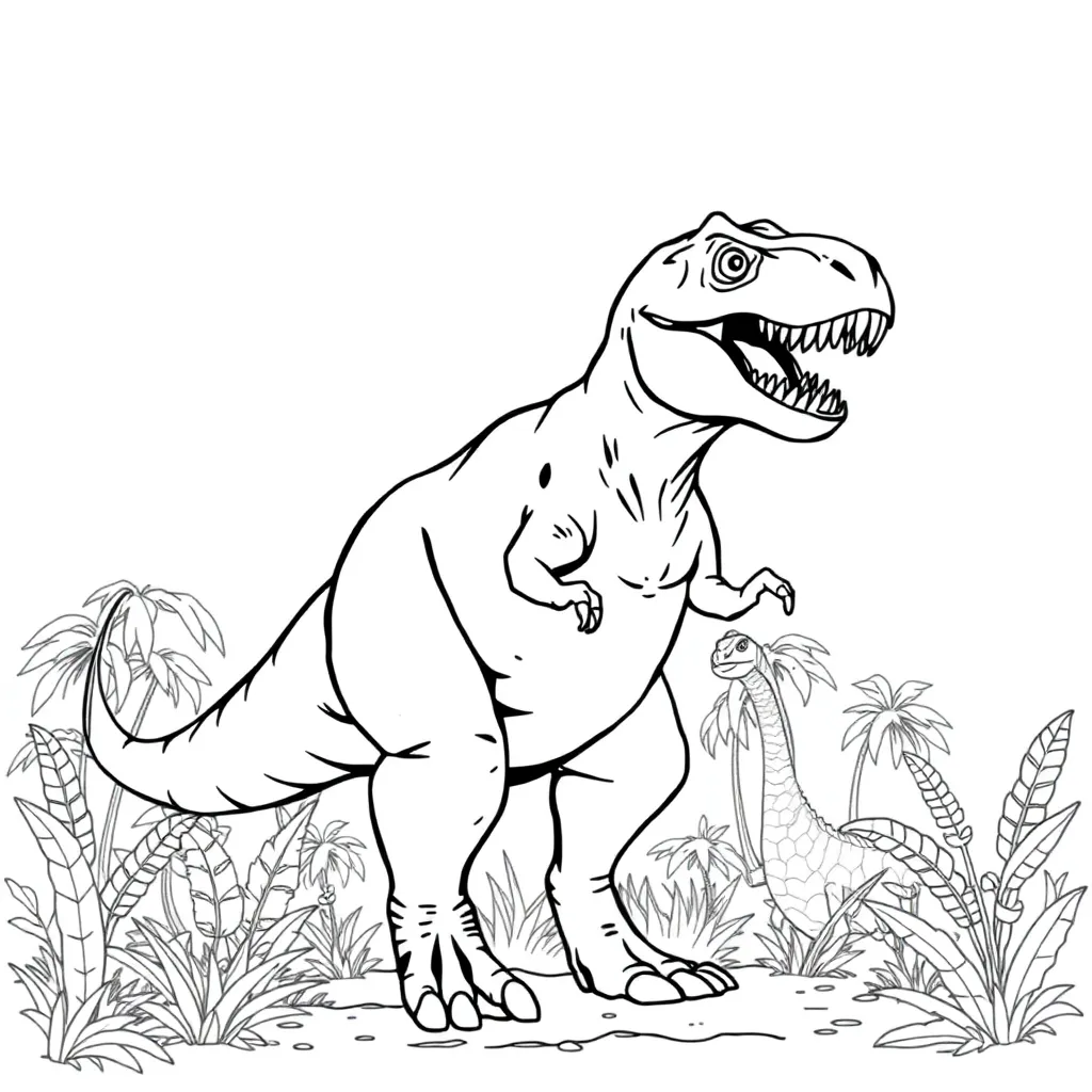 T-Rex coloring page