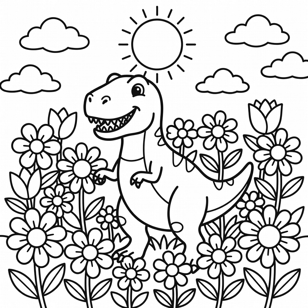 T-Rex coloring page
