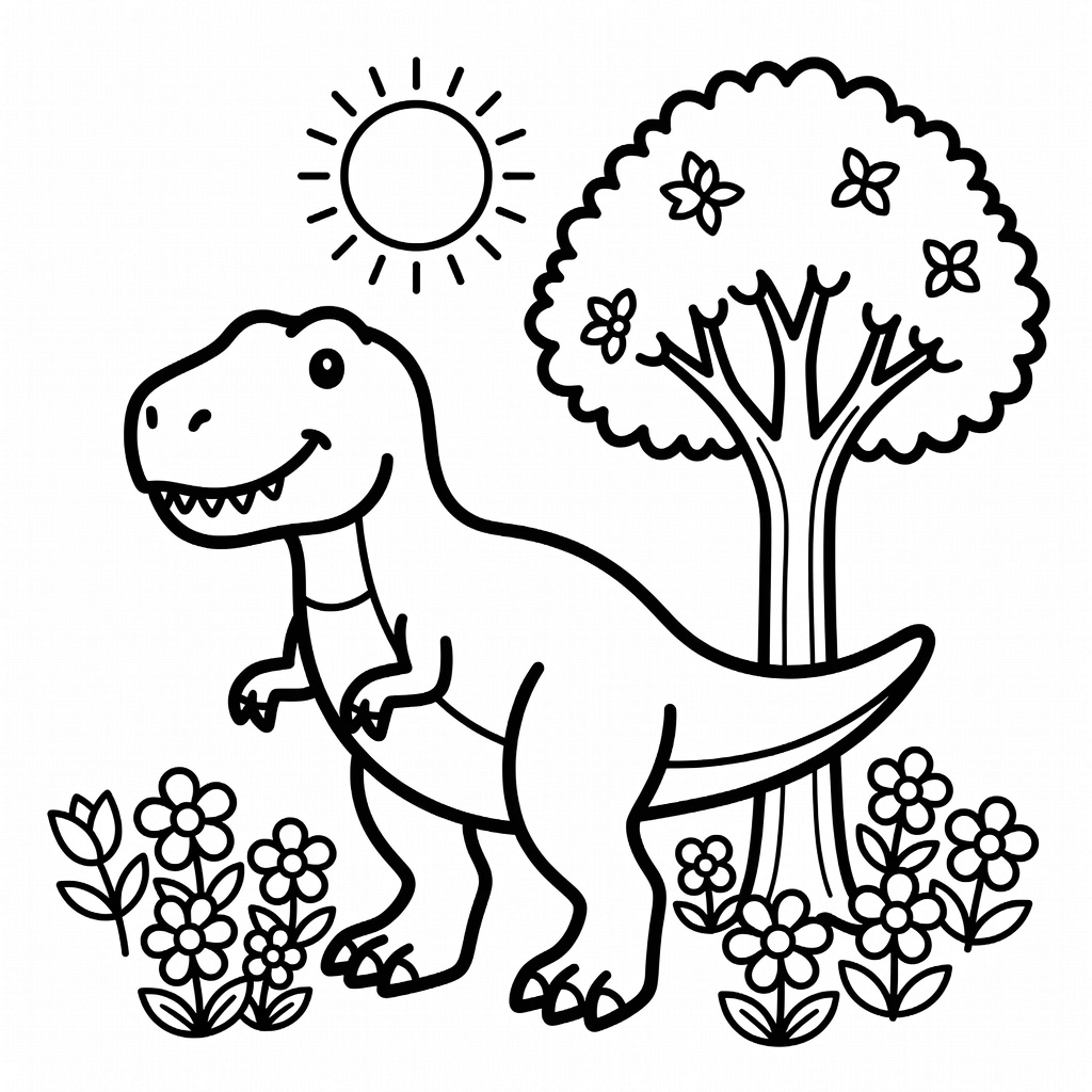 T-Rex coloring page
