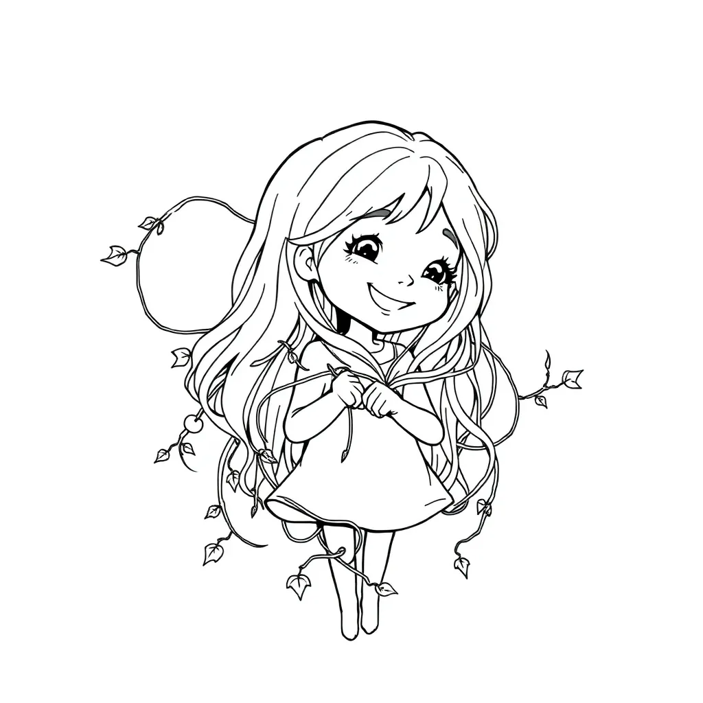 Tangled coloring page