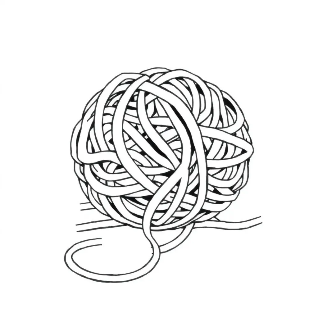 Tangled coloring page