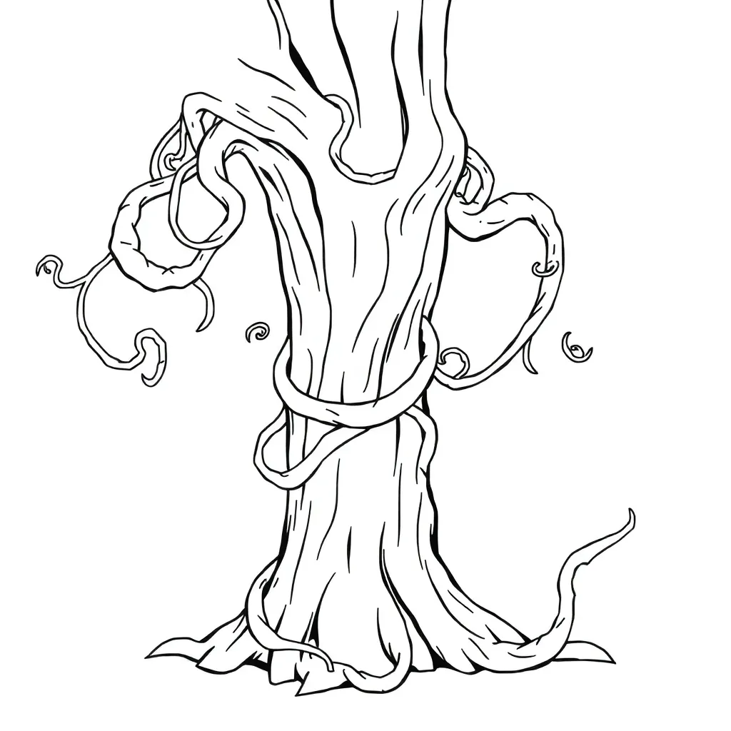 Tangled coloring page