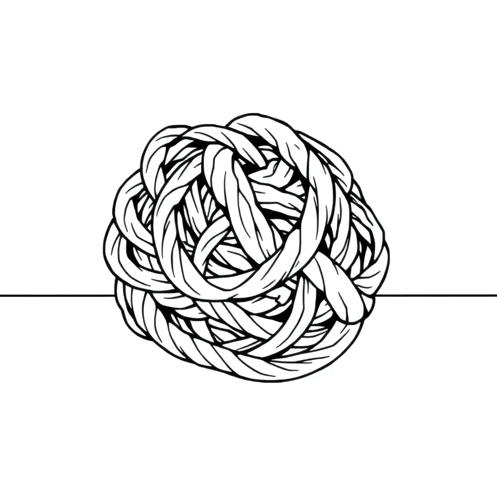 Tangled coloring page