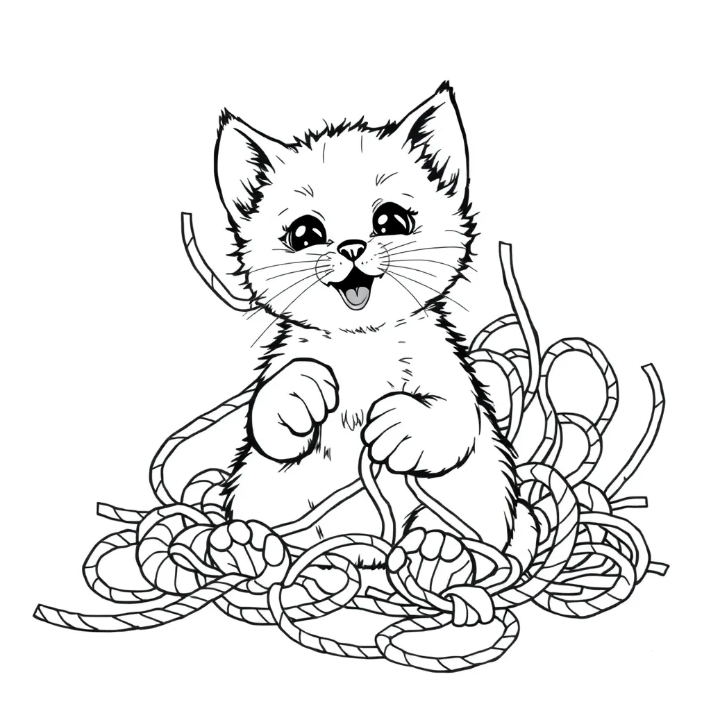 Tangled coloring page