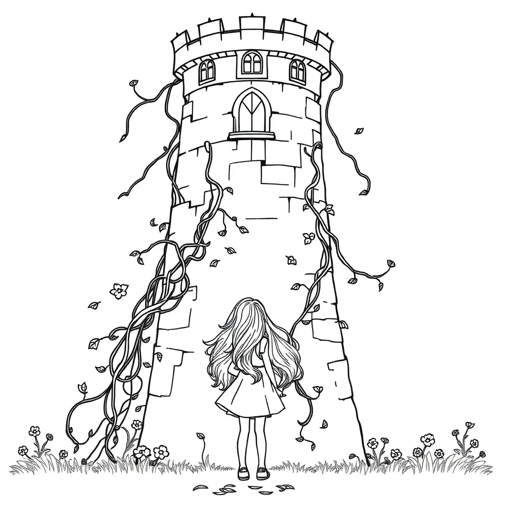 Tangled coloring page