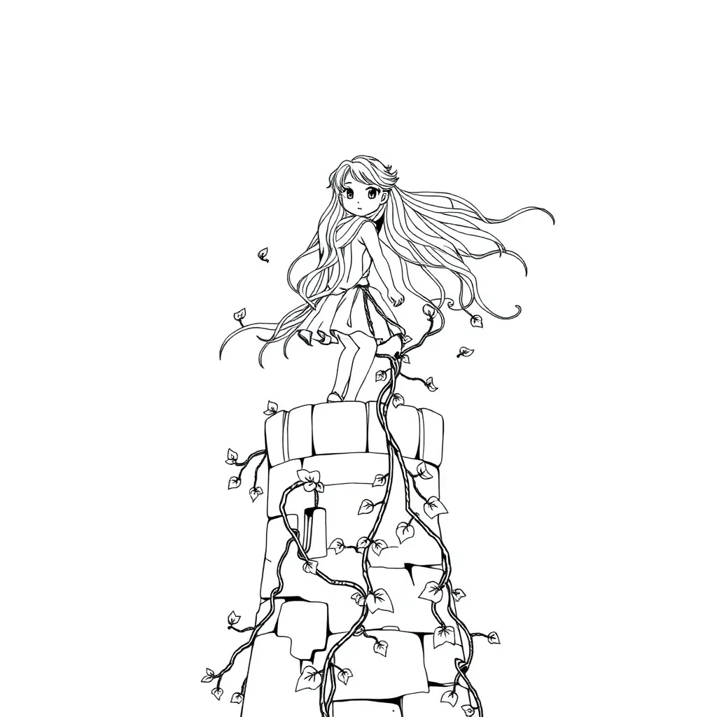 Tangled coloring page