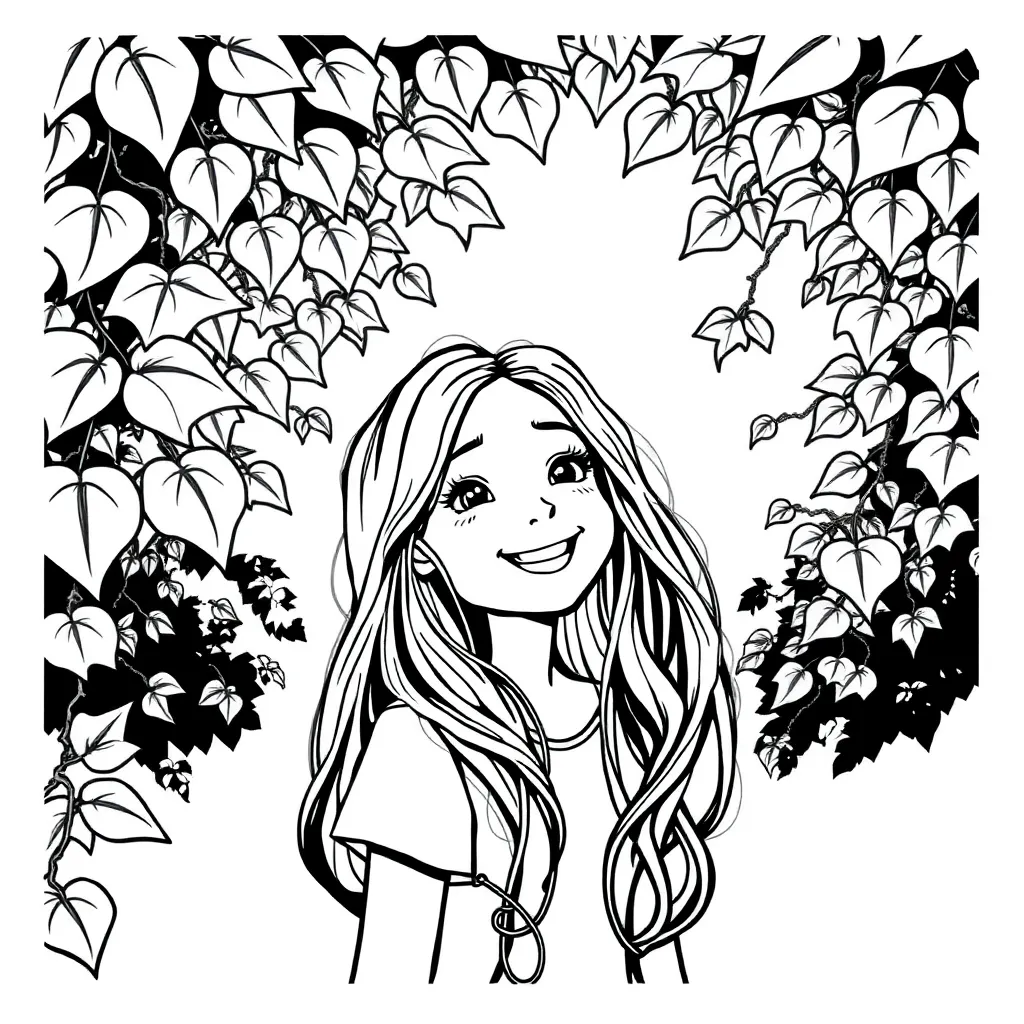 Tangled coloring page