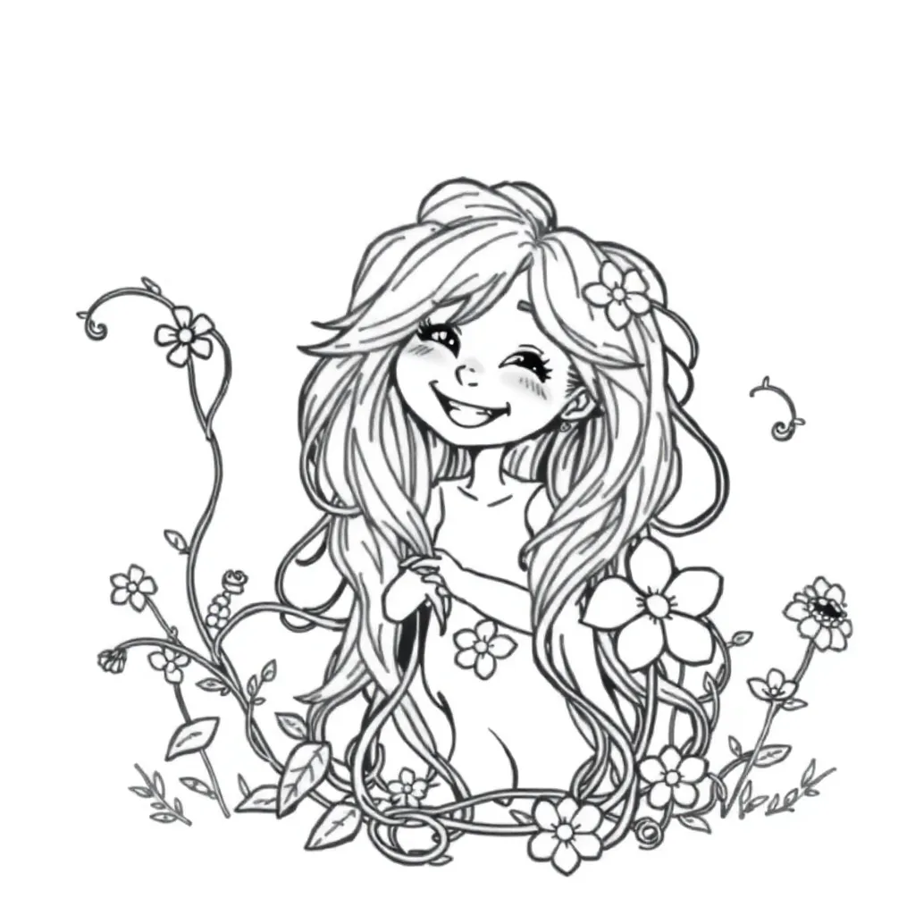 Tangled coloring page