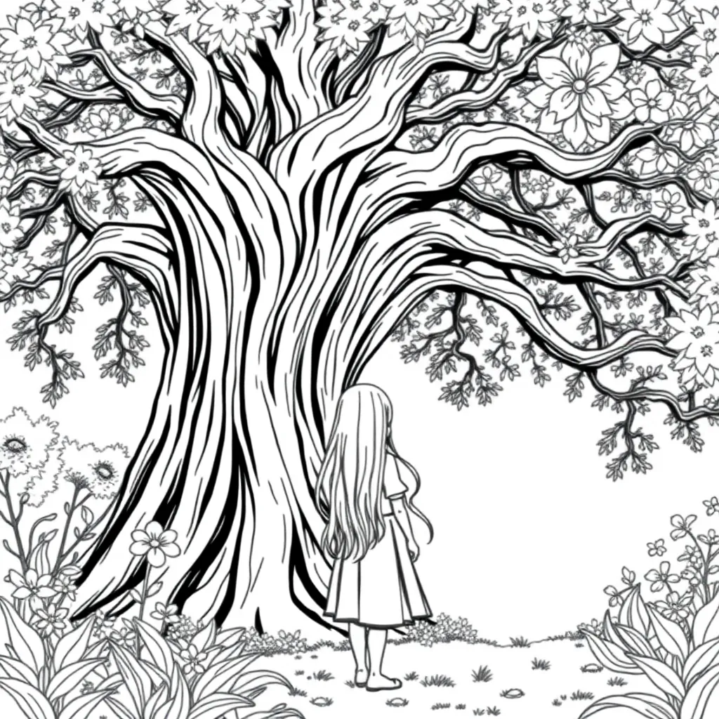 Tangled coloring page
