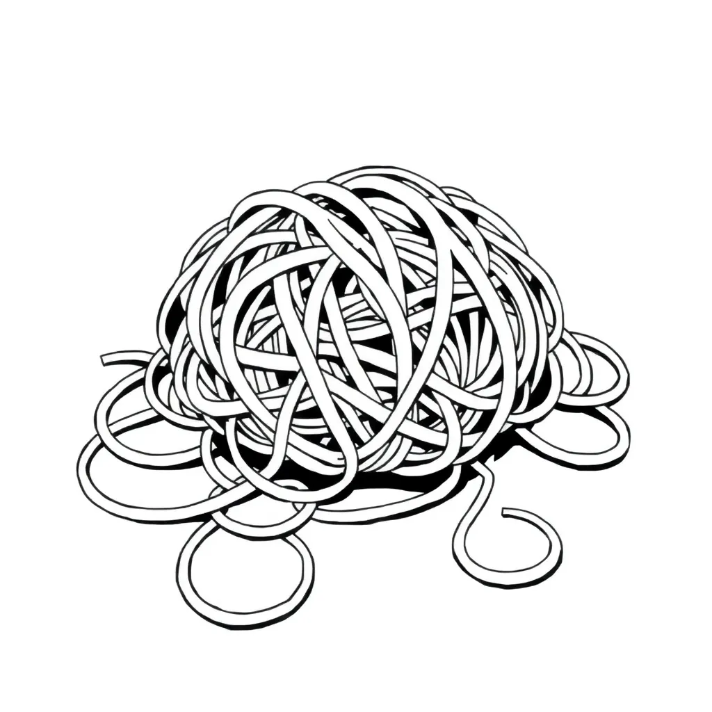 Tangled coloring page
