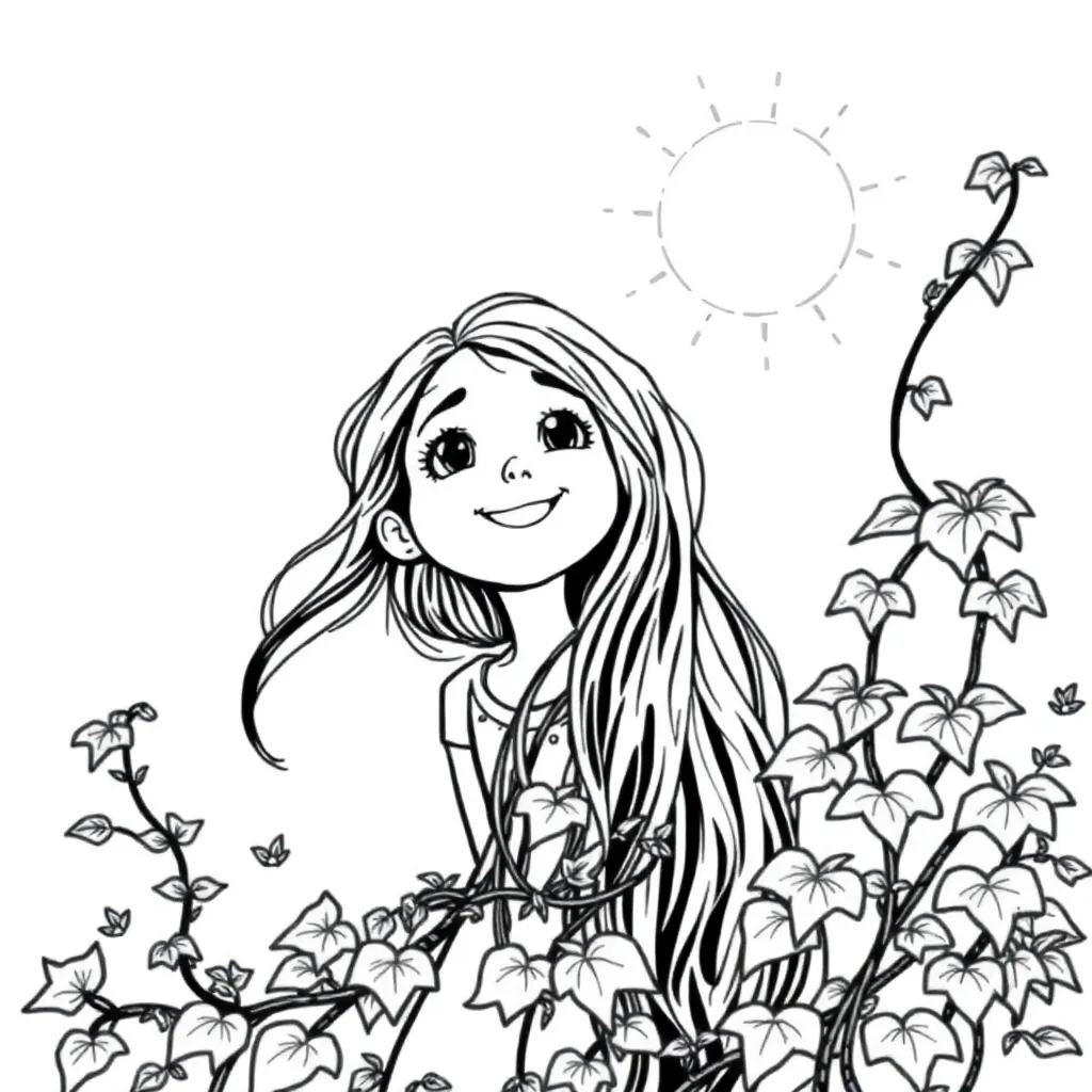 Tangled coloring page