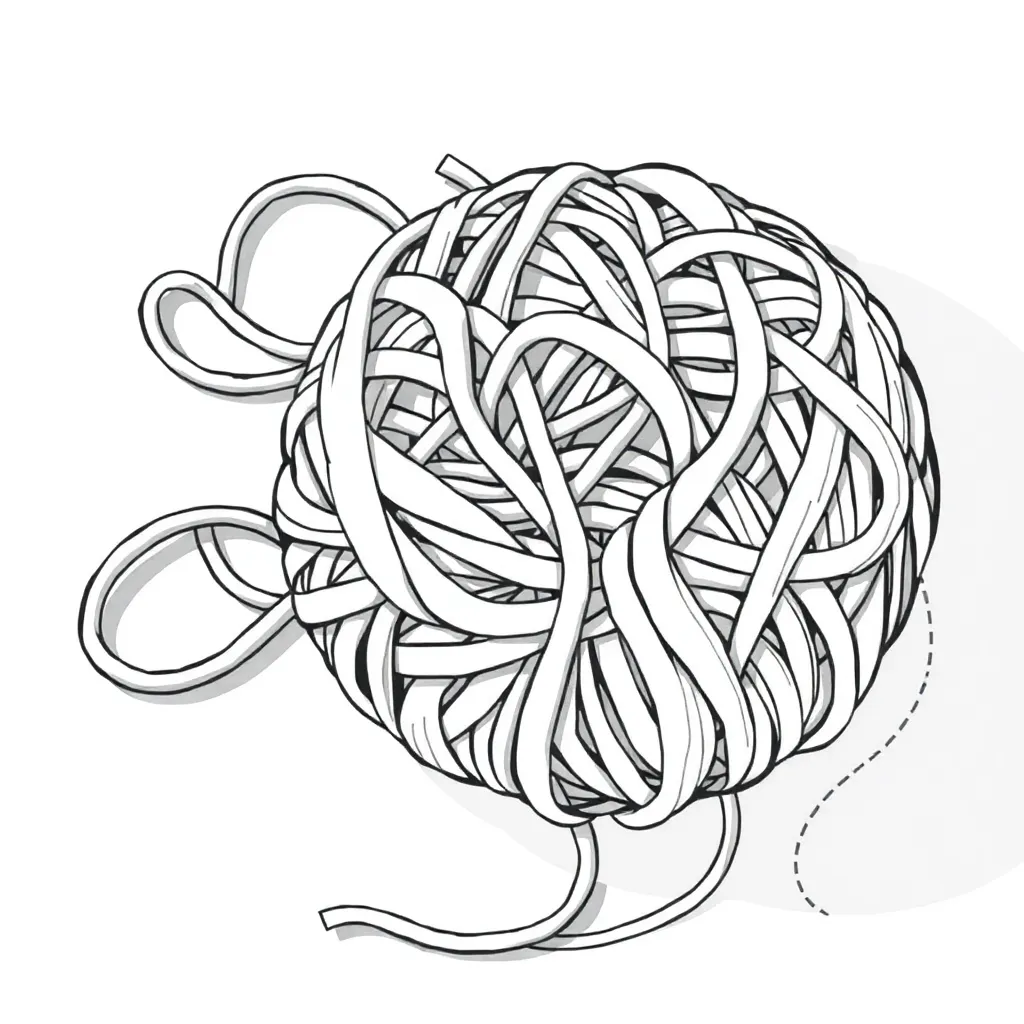 Tangled coloring page