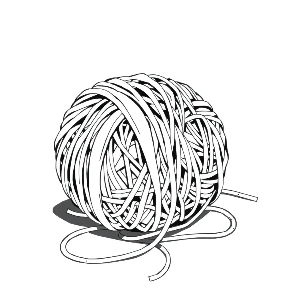 Tangled coloring page