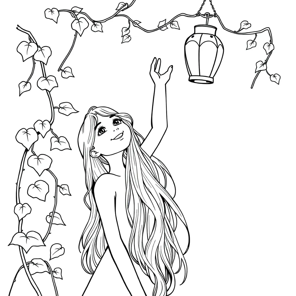 Tangled coloring page