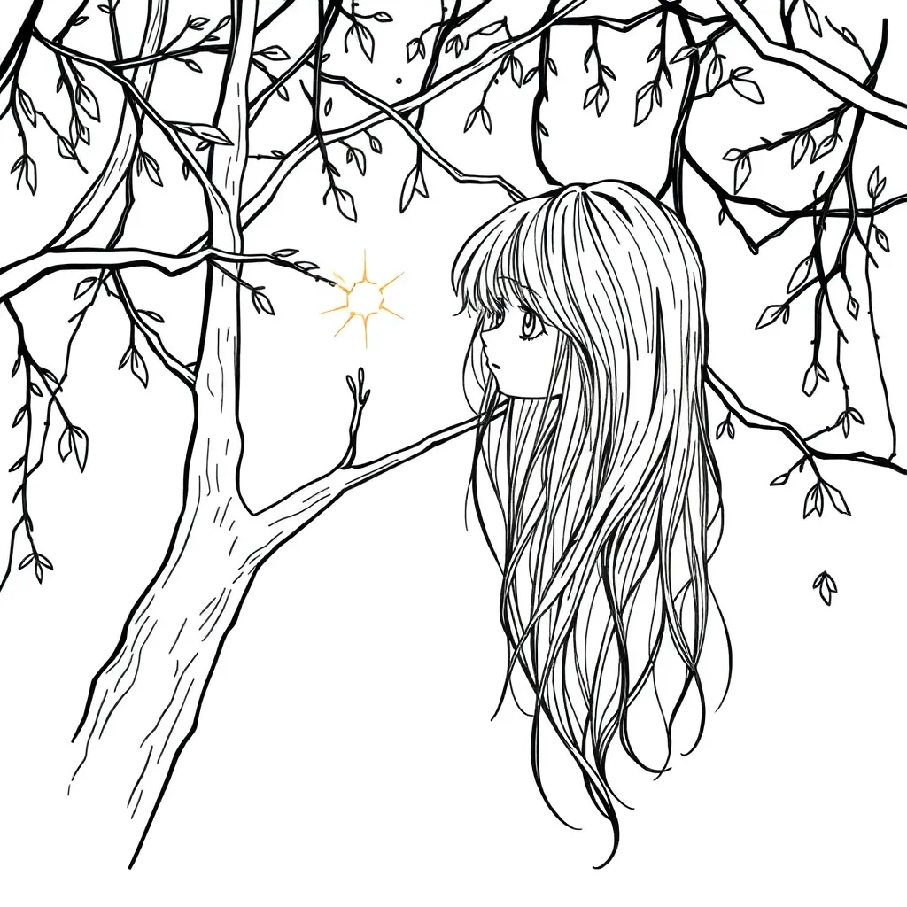 Tangled coloring page