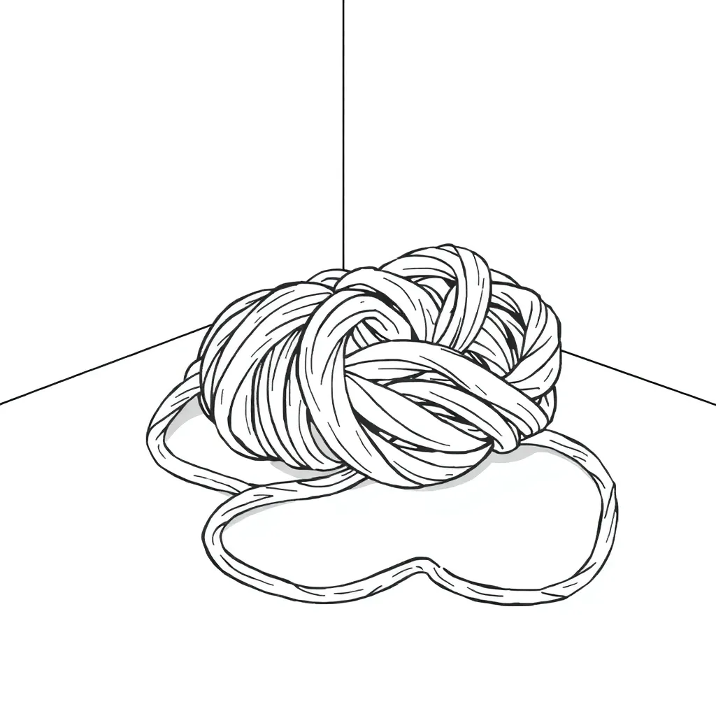 Tangled coloring page