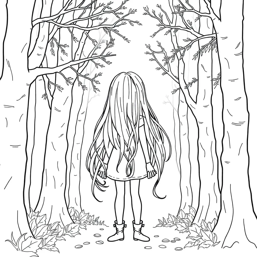 Tangled coloring page