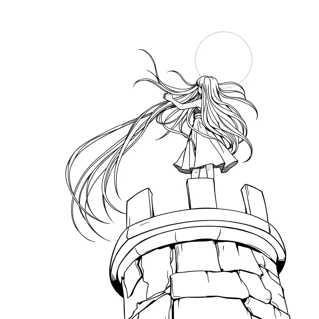 Tangled coloring page