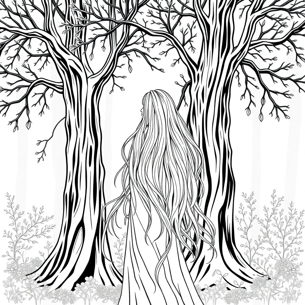 Tangled coloring page