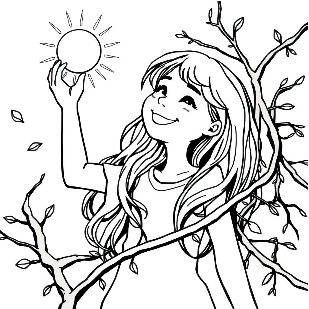 Tangled coloring page