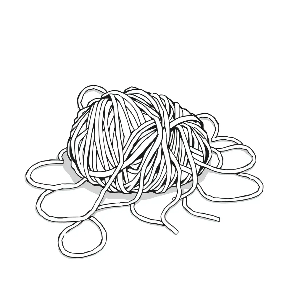 Tangled coloring page