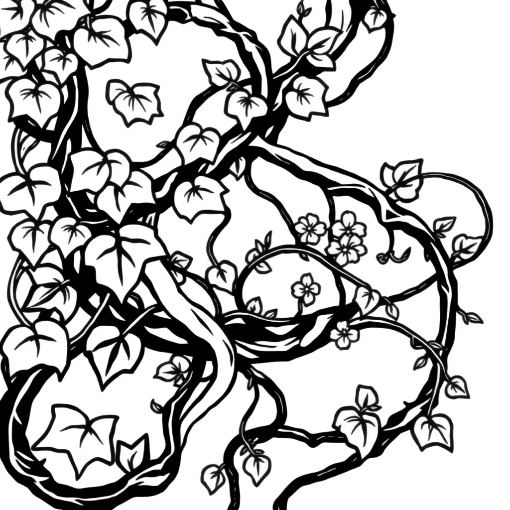 Tangled coloring page