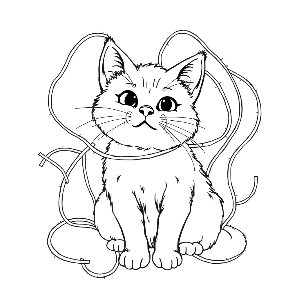 Tangled coloring page
