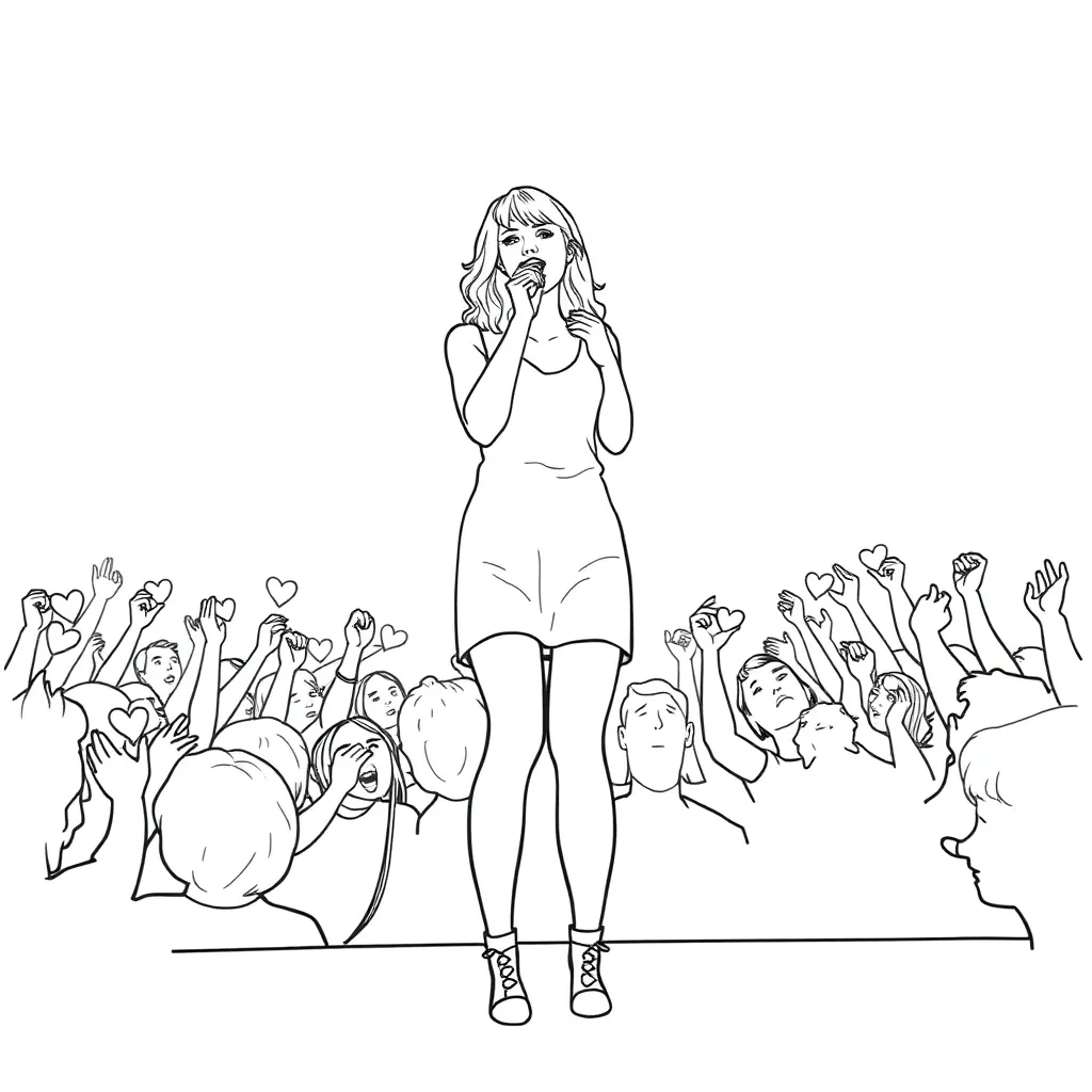 Taylor Swift coloring page