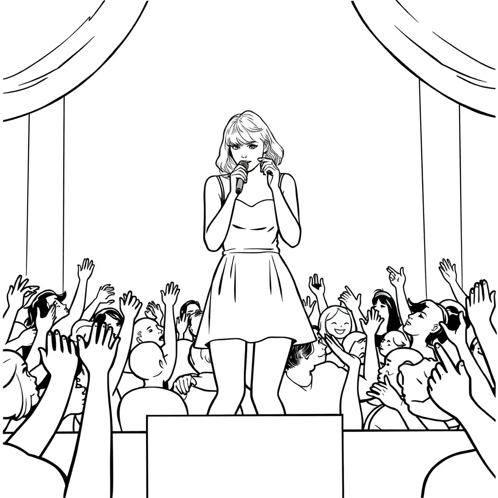 Taylor Swift coloring page