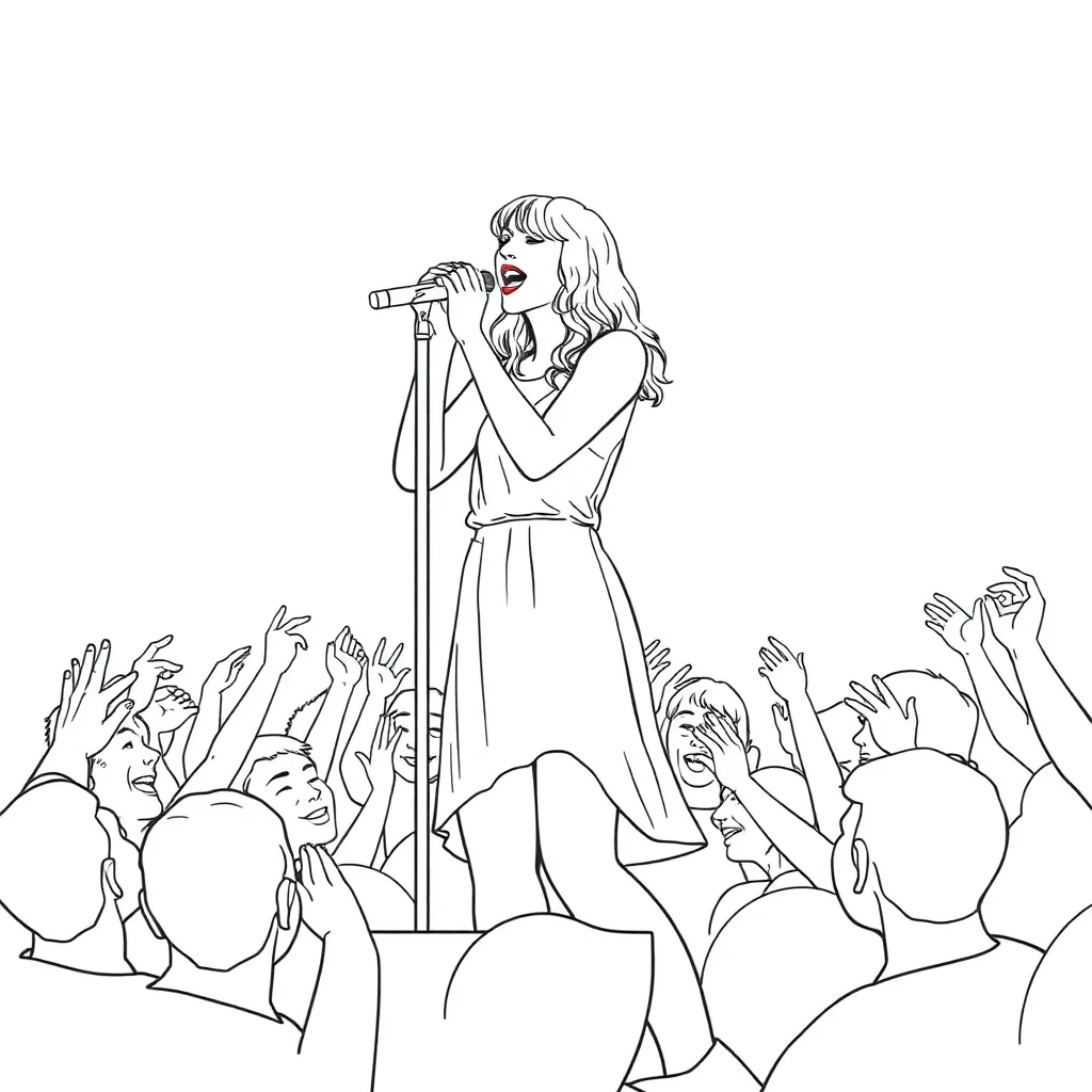 Taylor Swift coloring page
