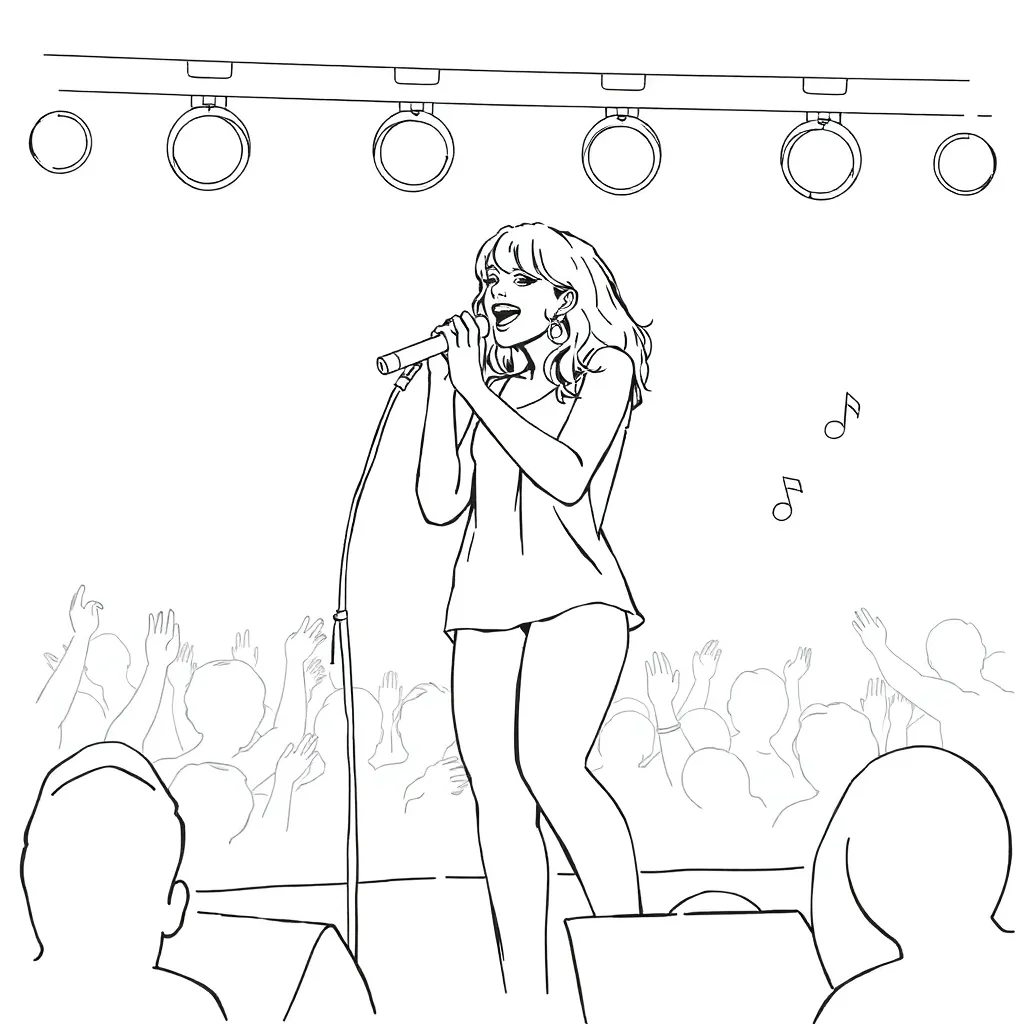 Taylor Swift coloring page