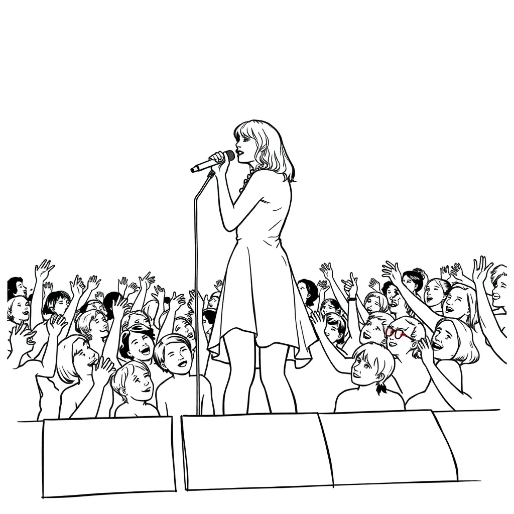 Taylor Swift coloring page